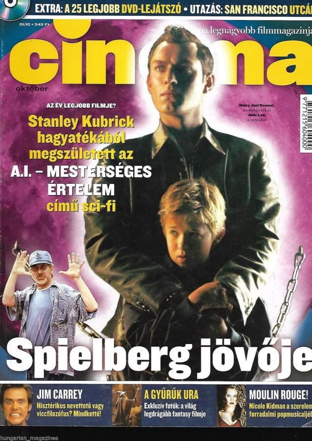 CINEMA (Hu) magazine side cover October 2001