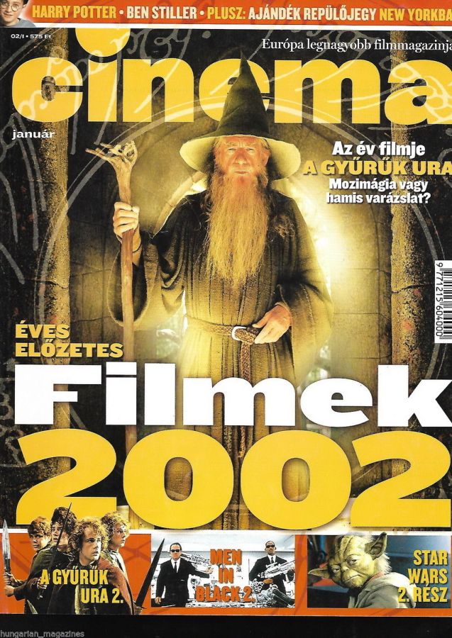 CINEMA (Hu) magazine side cover January 2002