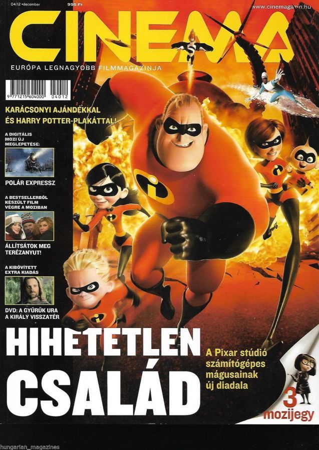 CINEMA (Hu) magazine side cover December 2004
