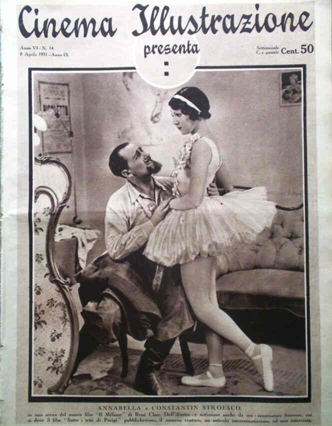 CINEMA ILLUSTRAZIONE magazine side cover Issue 14 8 April 1931