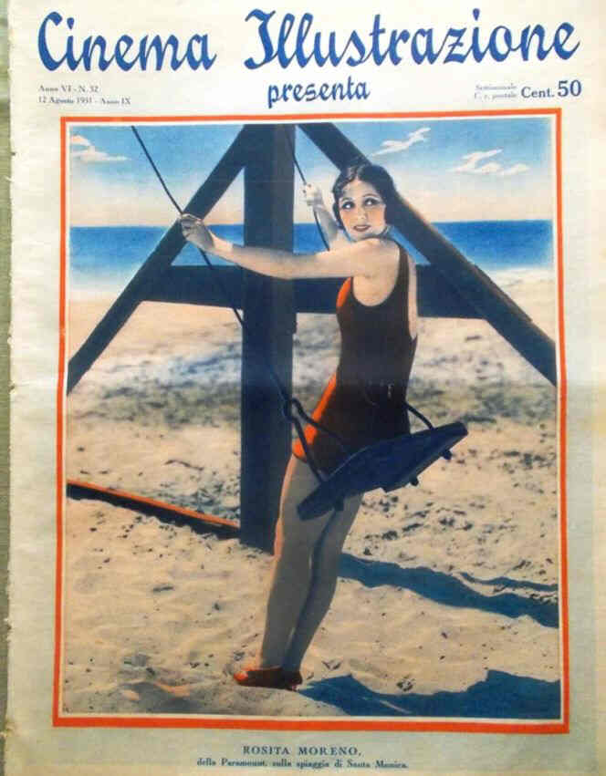 CINEMA ILLUSTRAZIONE magazine side cover Issue 32 12 August 1931