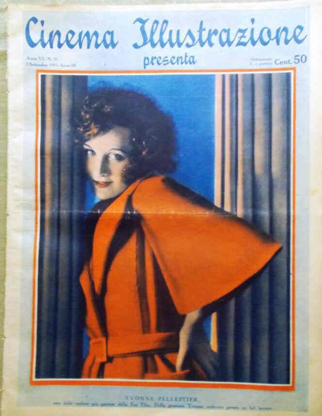 CINEMA ILLUSTRAZIONE magazine side cover Issue 35 2 September 1931