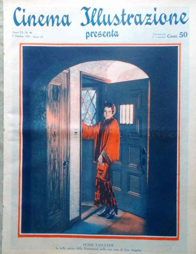 CINEMA ILLUSTRAZIONE magazine side cover Issue 40 7 October 1931