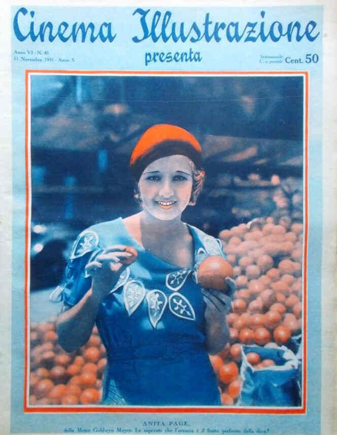 CINEMA ILLUSTRAZIONE magazine side cover Issue 45 11 November 1931