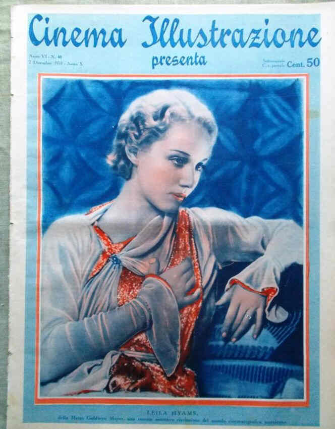 CINEMA ILLUSTRAZIONE magazine side cover Issue 48 2 December 1931