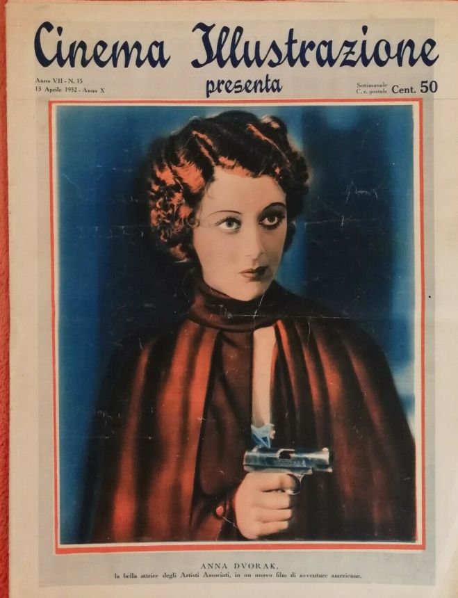 CINEMA ILLUSTRAZIONE magazine side cover Issue 15 13 April 1932