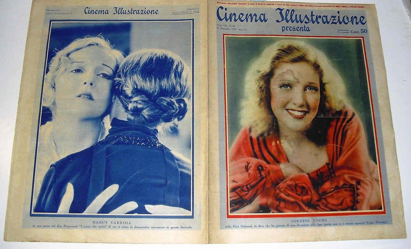 CINEMA ILLUSTRAZIONE magazine side cover Issue 38 21 September 1932