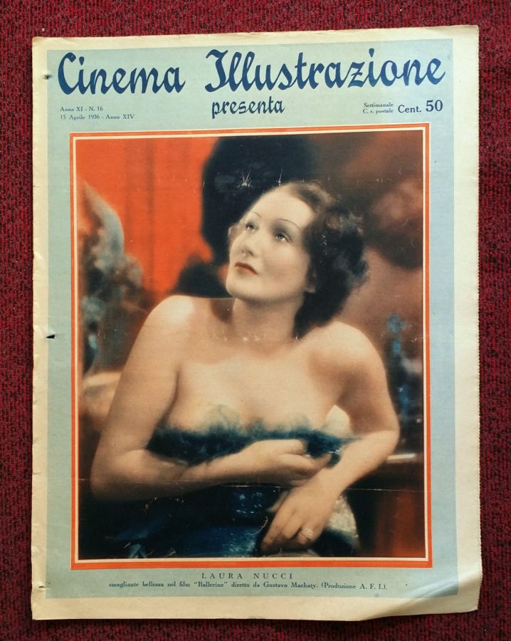 CINEMA ILLUSTRAZIONE magazine side cover Issue 16 15 April 1936