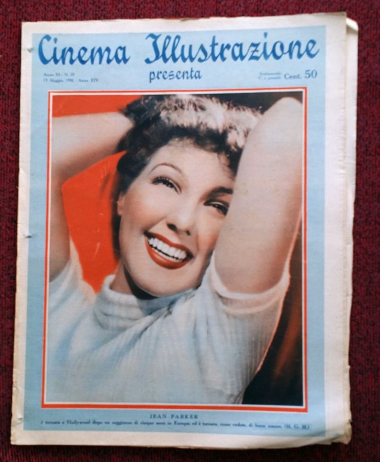 CINEMA ILLUSTRAZIONE magazine side cover Issue 20 13 May 1936