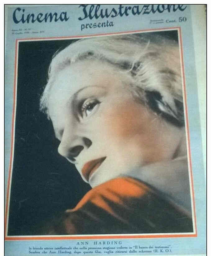 CINEMA ILLUSTRAZIONE magazine side cover Issue 31 29 July 1936