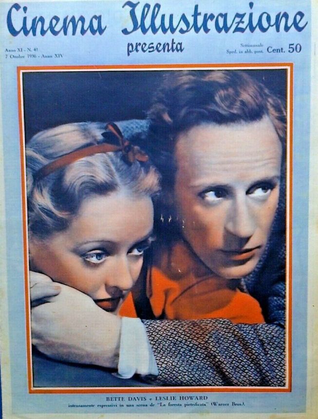 CINEMA ILLUSTRAZIONE magazine side cover Issue 41 7 October 1936