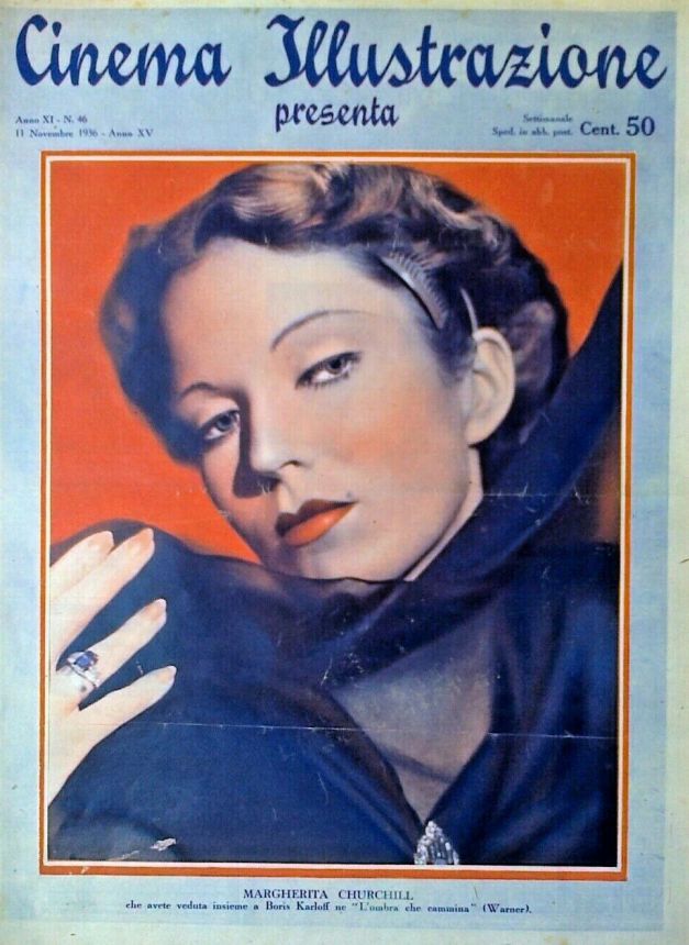 CINEMA ILLUSTRAZIONE magazine side cover Issue 46 11 November 1936