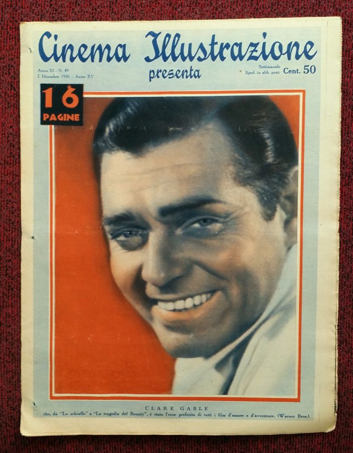 CINEMA ILLUSTRAZIONE magazine side cover Issue 49 2 December 1936