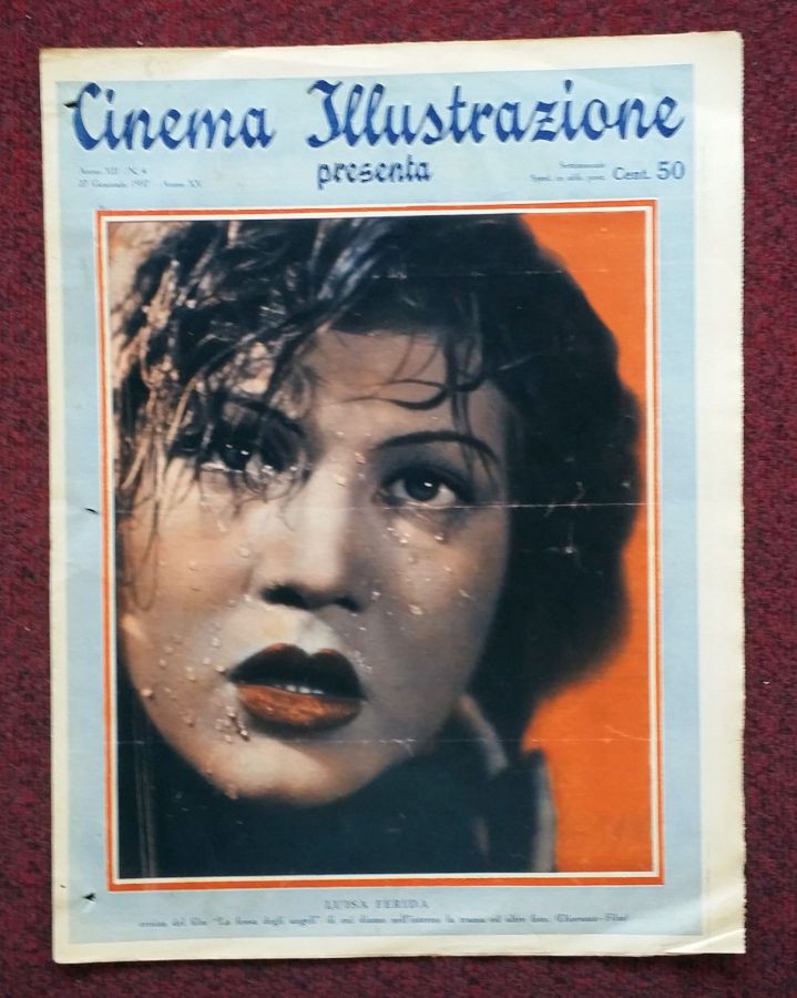 CINEMA ILLUSTRAZIONE magazine side cover Issue 4 27 January 1937