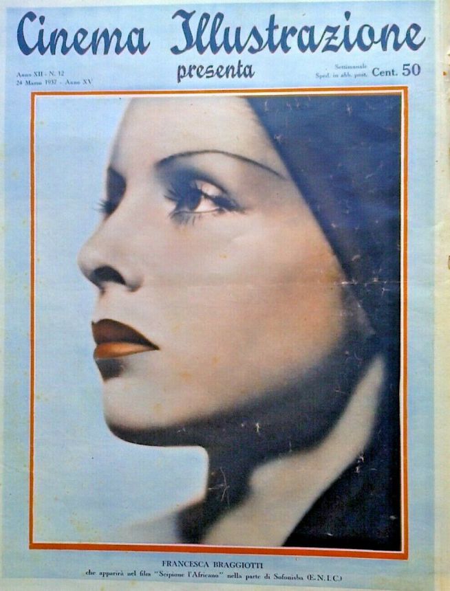 CINEMA ILLUSTRAZIONE magazine side cover Issue 12 24 March 1937