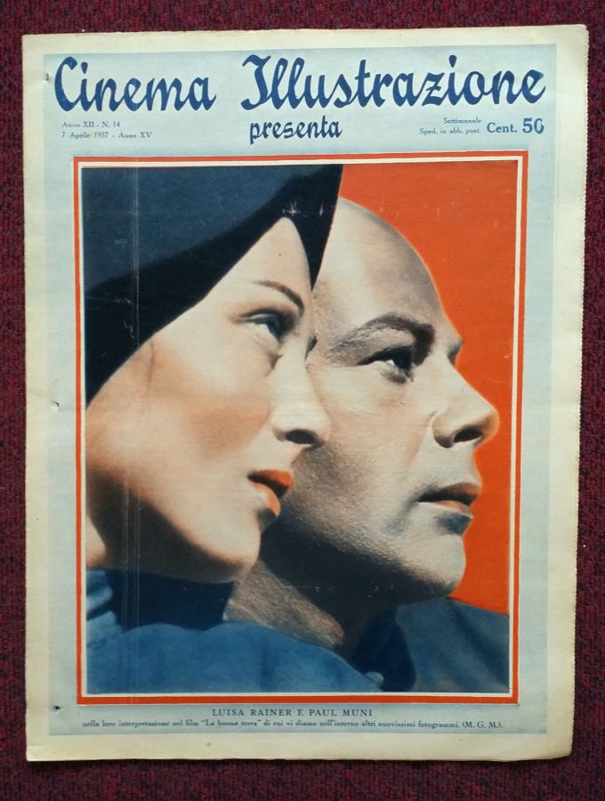 CINEMA ILLUSTRAZIONE magazine side cover Issue 14 7 April 1937