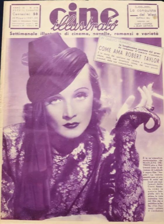 CINE ILLUSTRATO magazine side cover 22 May 1937