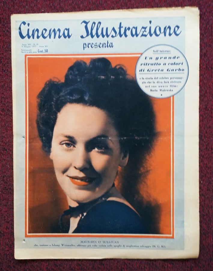 CINEMA ILLUSTRAZIONE magazine side cover Issue 23 9 June 1937