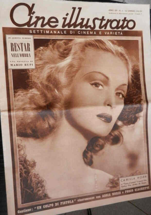 CINE ILLUSTRATO magazine side cover Issue 3 18 January 1942