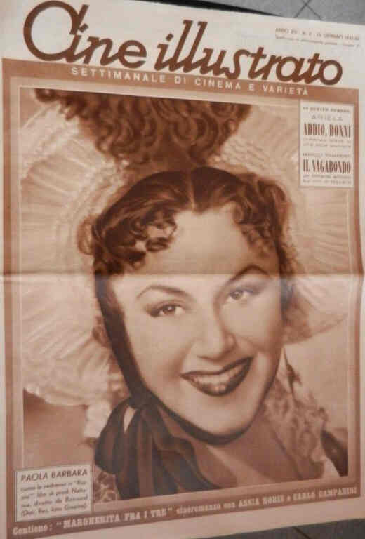 CINE ILLUSTRATO magazine side cover Issue 4 25 January 1942