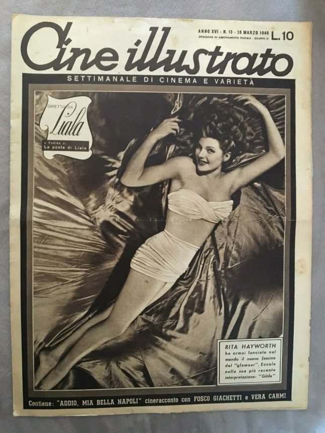 CINE ILLUSTRATO magazine side cover Issue 13 28 March 1946