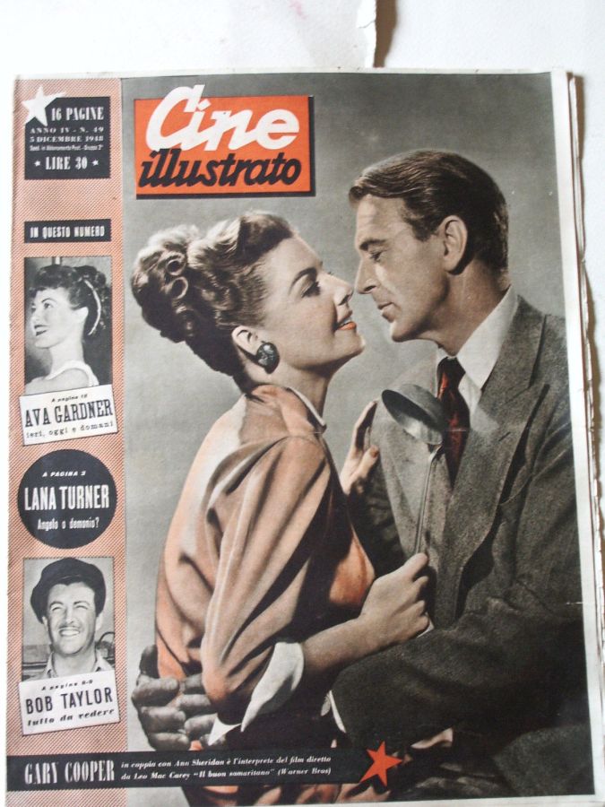 CINE ILLUSTRATO magazine side cover Issue 49 5 December 1948