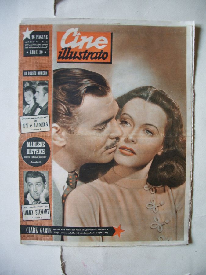 CINE ILLUSTRATO magazine side cover Issue 5 30 January 1949