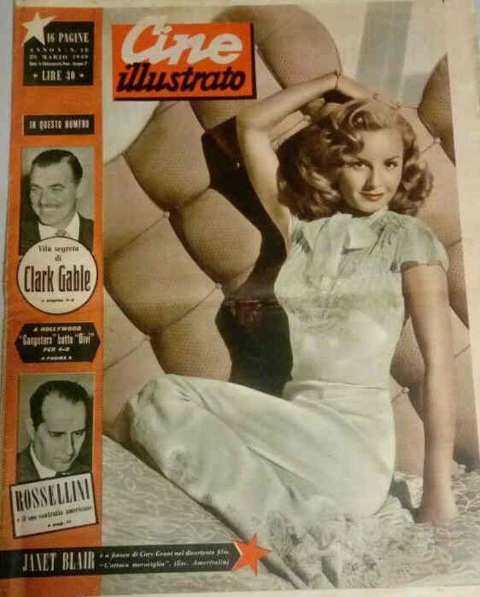 CINE ILLUSTRATO magazine side cover Issue 12 20 March 1949