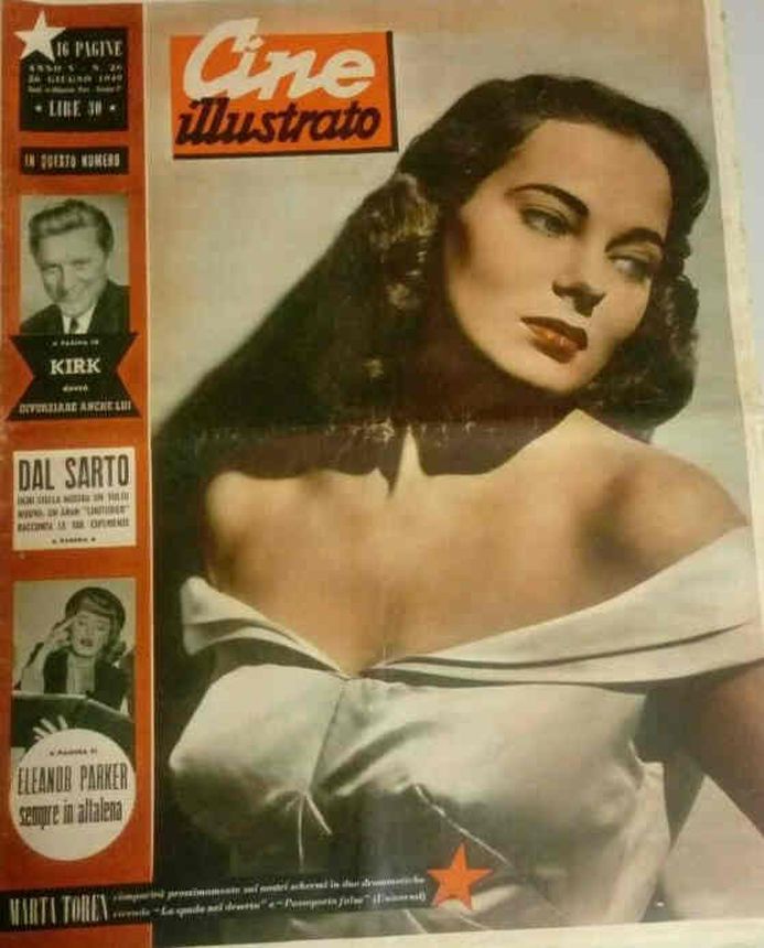 CINE ILLUSTRATO magazine side cover Issue 26 26 June 1949