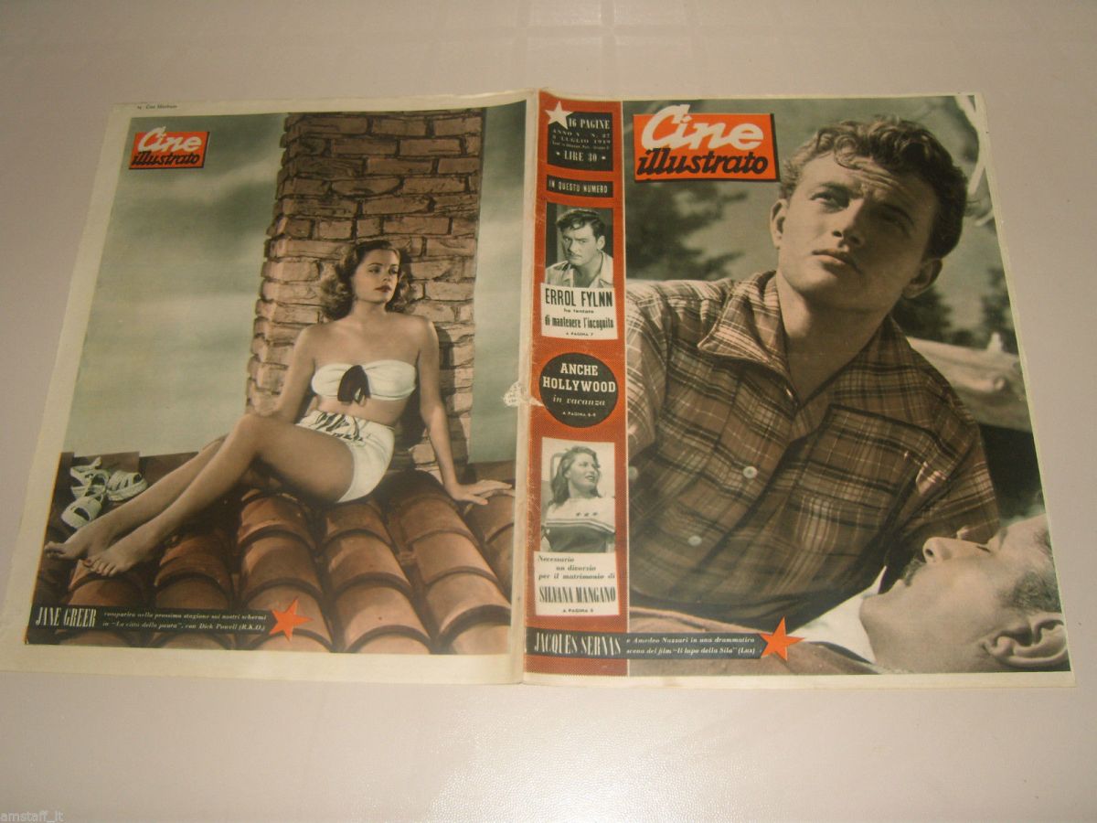 CINE ILLUSTRATO magazine side cover Issue 27 3 July 1949