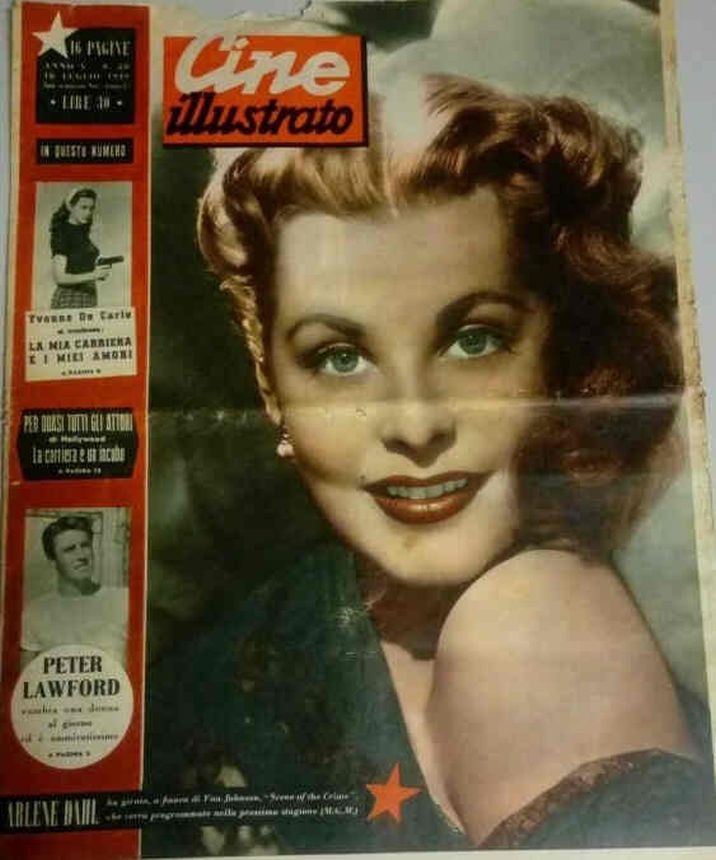 CINE ILLUSTRATO magazine side cover Issue 28 10 July 1949