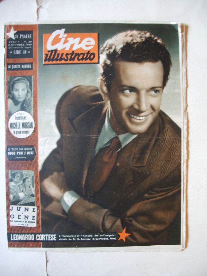 CINE ILLUSTRATO magazine side cover Issue 40 2 October 1949