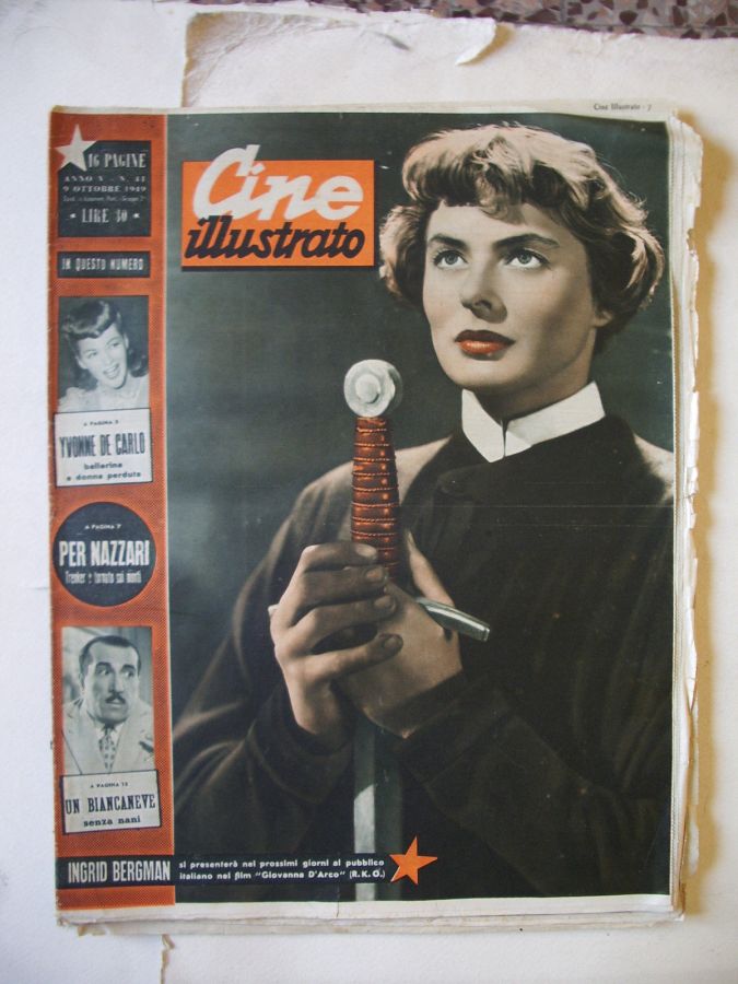 CINE ILLUSTRATO magazine side cover Issue 41 9 October 1949