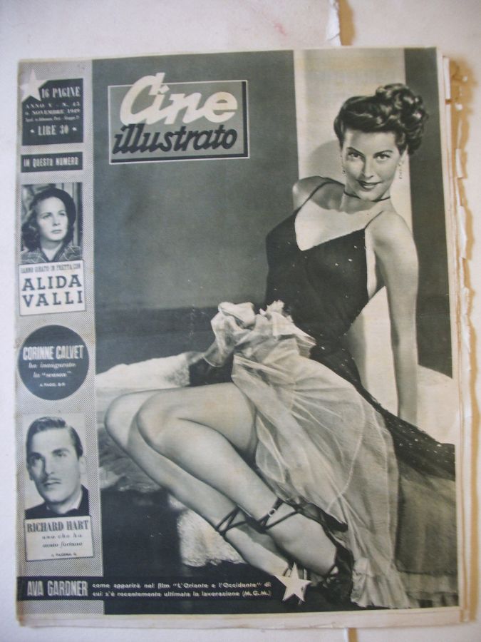 CINE ILLUSTRATO magazine side cover Issue 45 6 November 1949