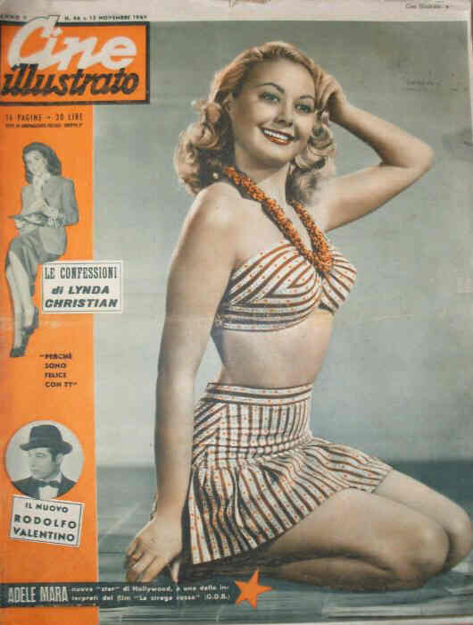 CINE ILLUSTRATO magazine side cover Issue 46 13 November 1949