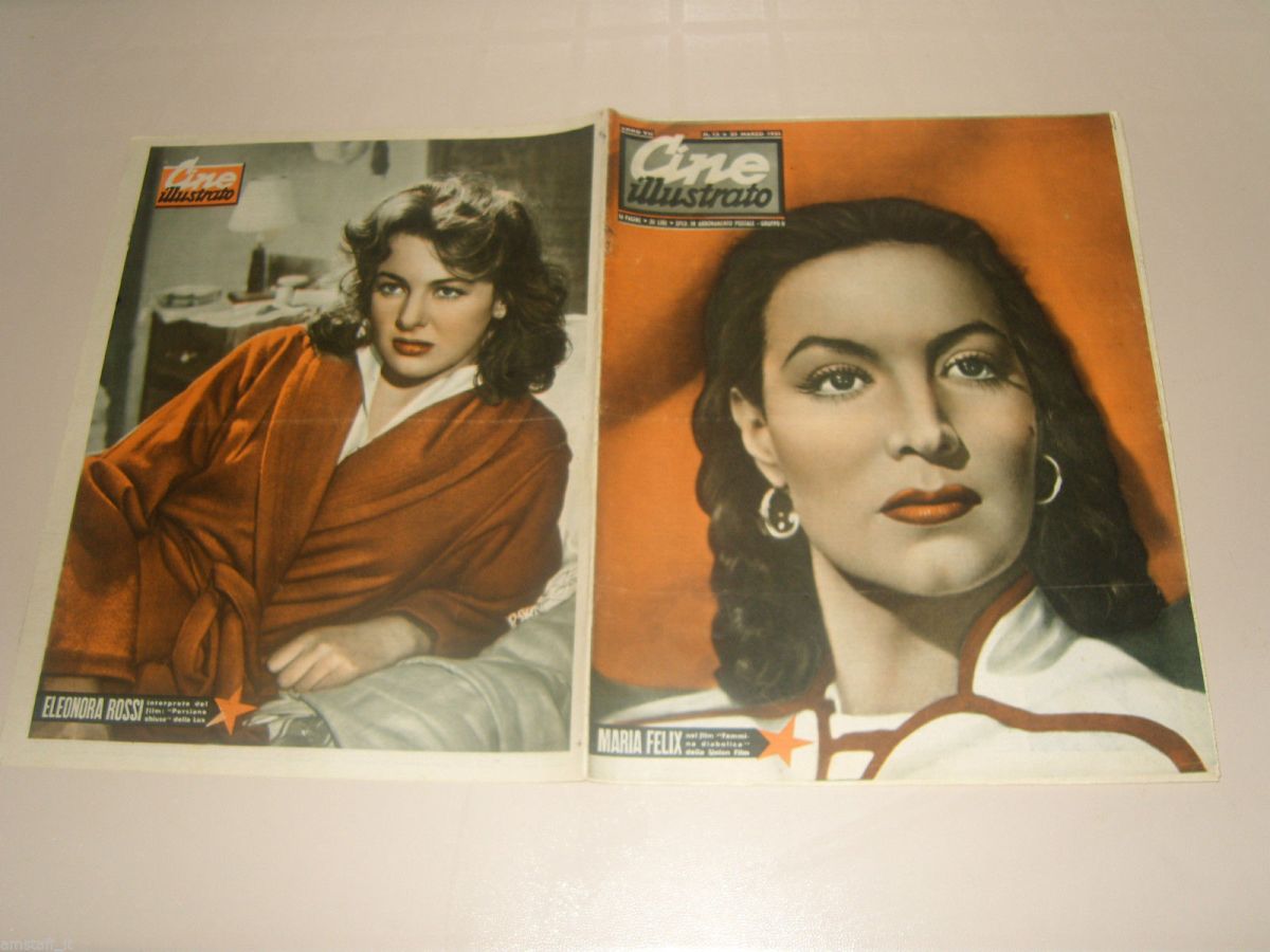 CINE ILLUSTRATO magazine side cover Issue 12 25 March 1951