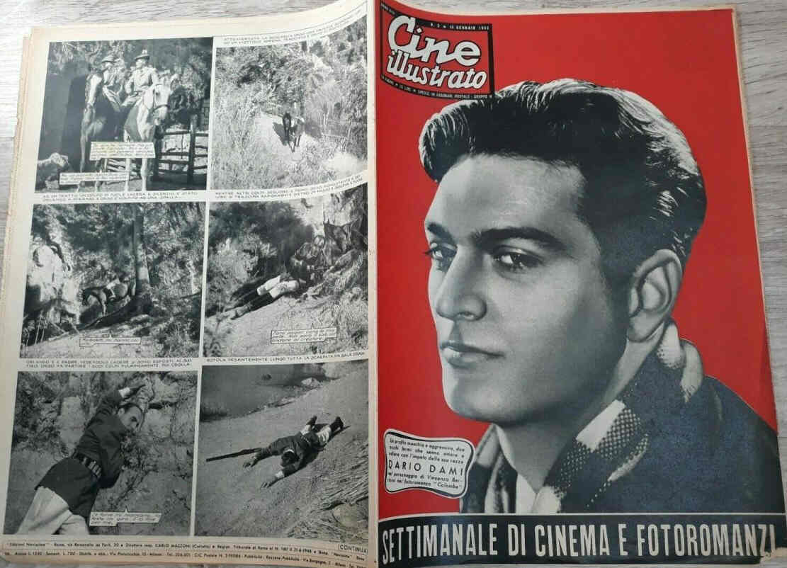 CINE ILLUSTRATO magazine side cover Issue 2 13 January 1952