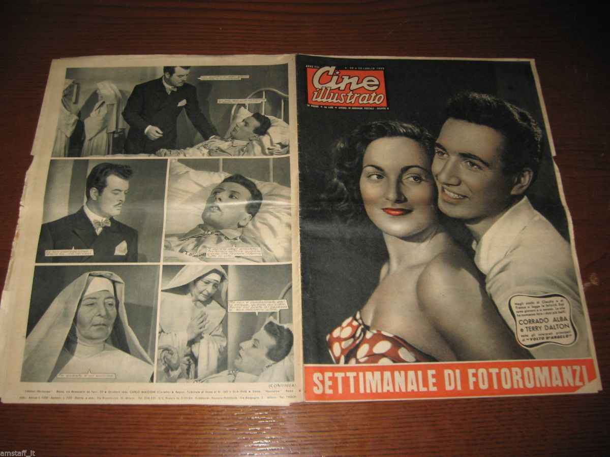 CINE ILLUSTRATO magazine side cover Issue 29 20 July 1952