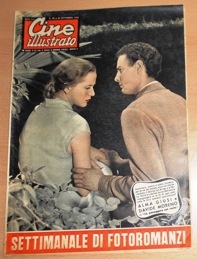 CINE ILLUSTRATO magazine side cover Issue 39 28 September 1952