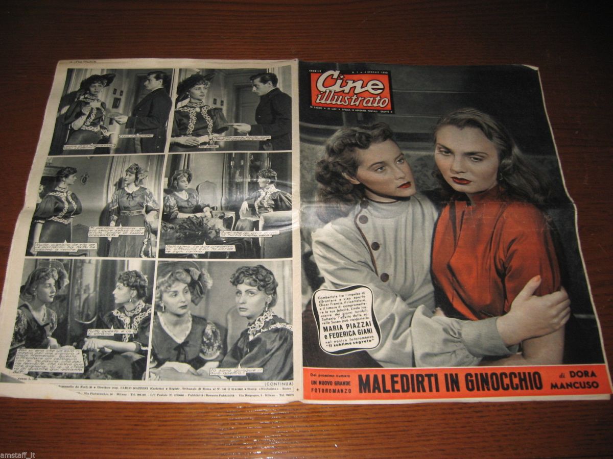 CINE ILLUSTRATO magazine side cover Issue 1 4 January 1953