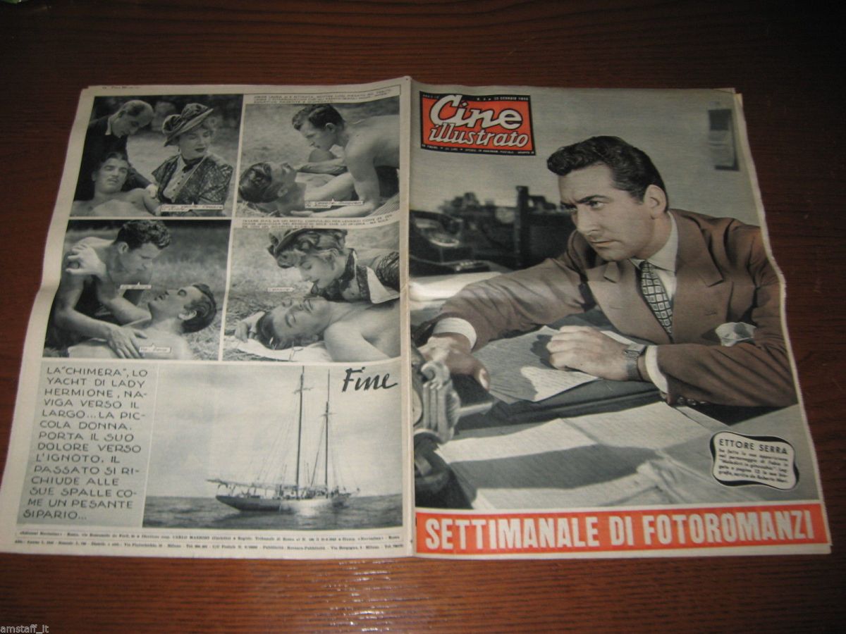 CINE ILLUSTRATO magazine side cover Issue 4 25 January 1953