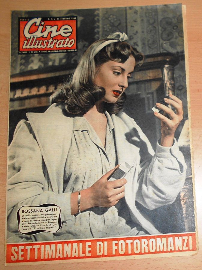 CINE ILLUSTRATO magazine side cover Issue 8 22 February 1953