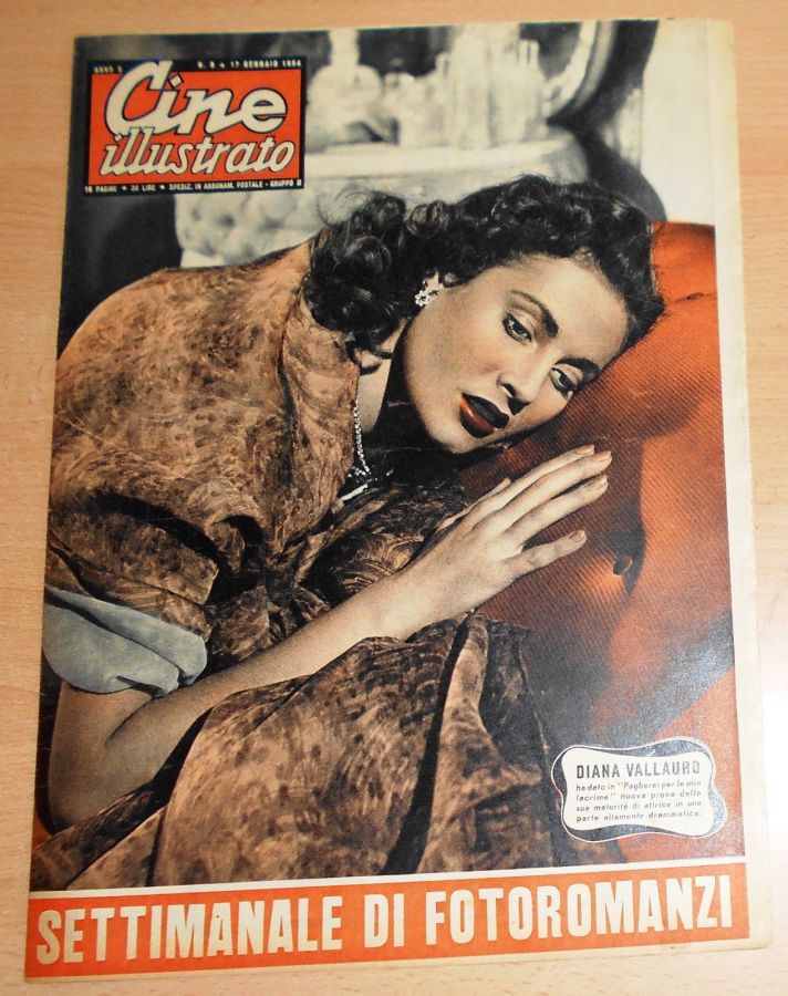 CINE ILLUSTRATO magazine side cover Issue 3 17 January 1954