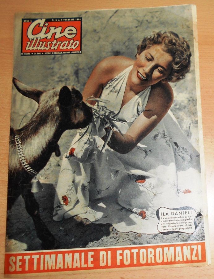 CINE ILLUSTRATO magazine side cover Issue 6 7 February 1954