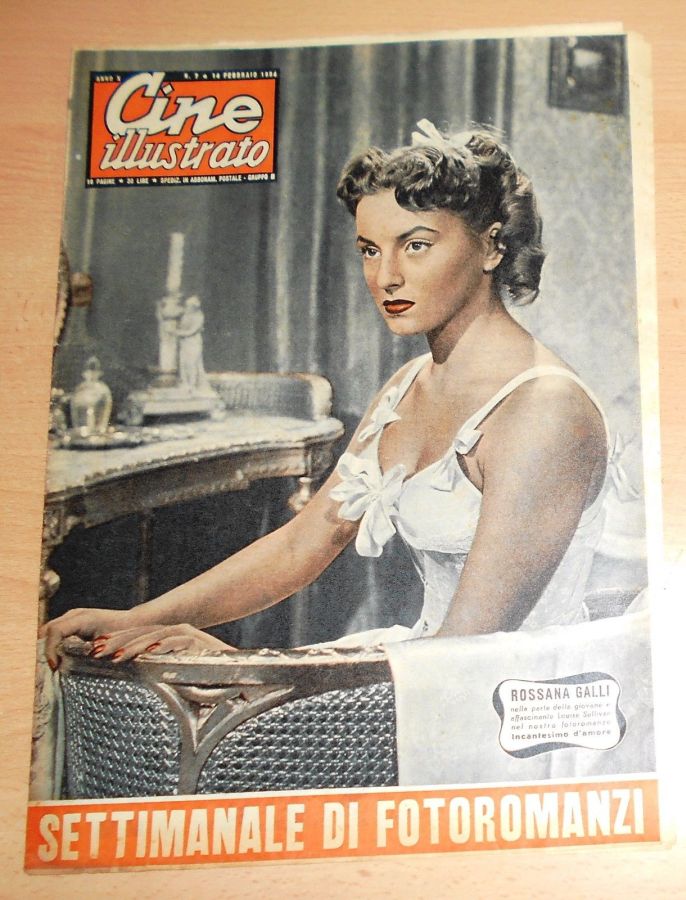 CINE ILLUSTRATO magazine side cover Issue 7 14 February 1954