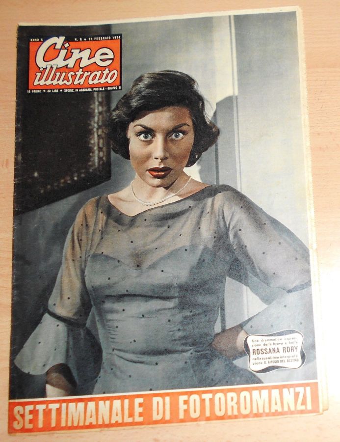 CINE ILLUSTRATO magazine side cover Issue 9 28 February 1954