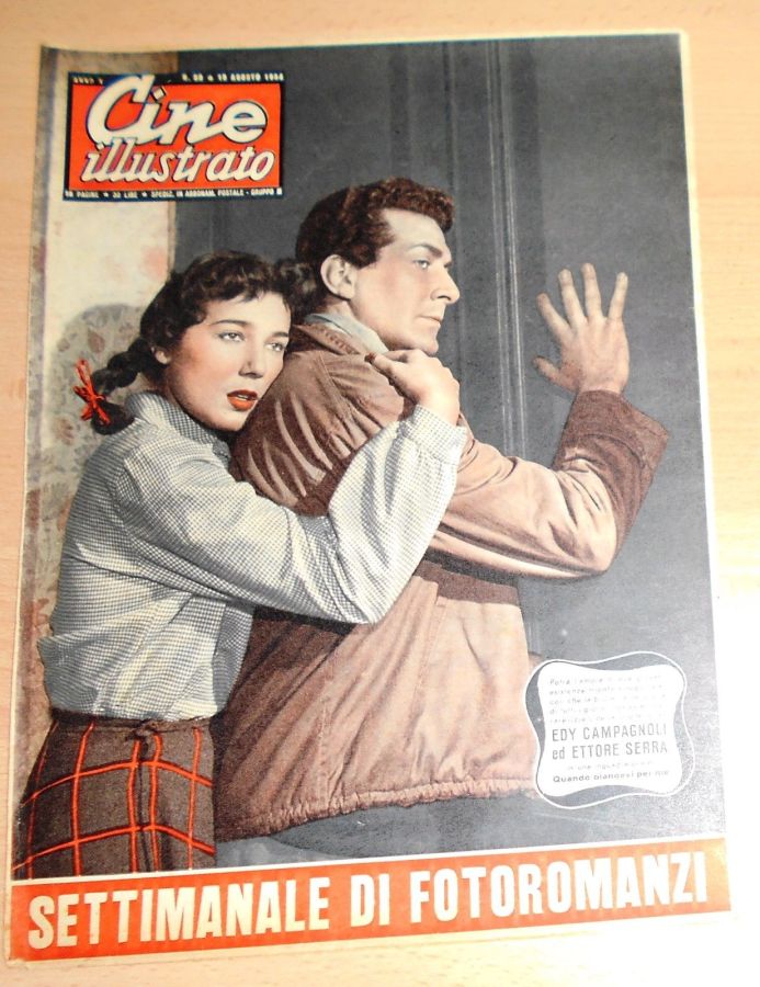 CINE ILLUSTRATO magazine side cover Issue 33 15 August 1954