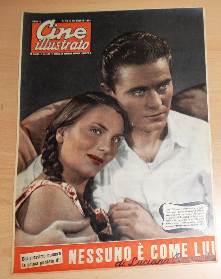 CINE ILLUSTRATO magazine side cover Issue 35 29 August 1954