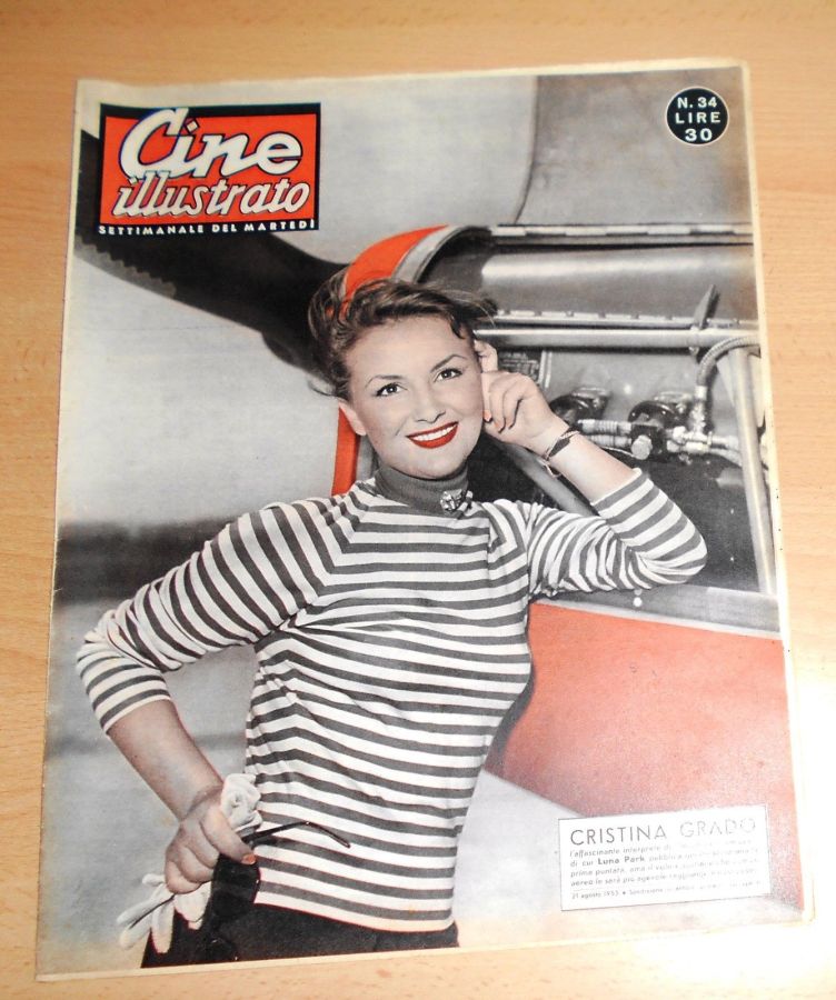 CINE ILLUSTRATO magazine side cover Issue 34 21 August 1955