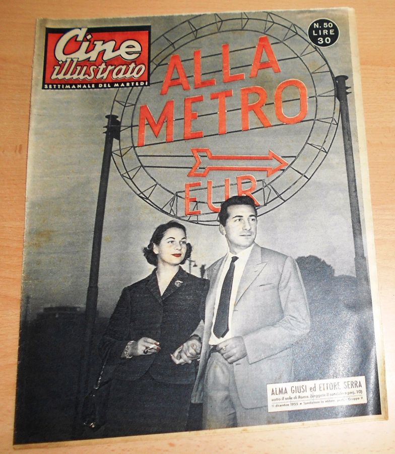 CINE ILLUSTRATO magazine side cover Issue 50 11 December 1955